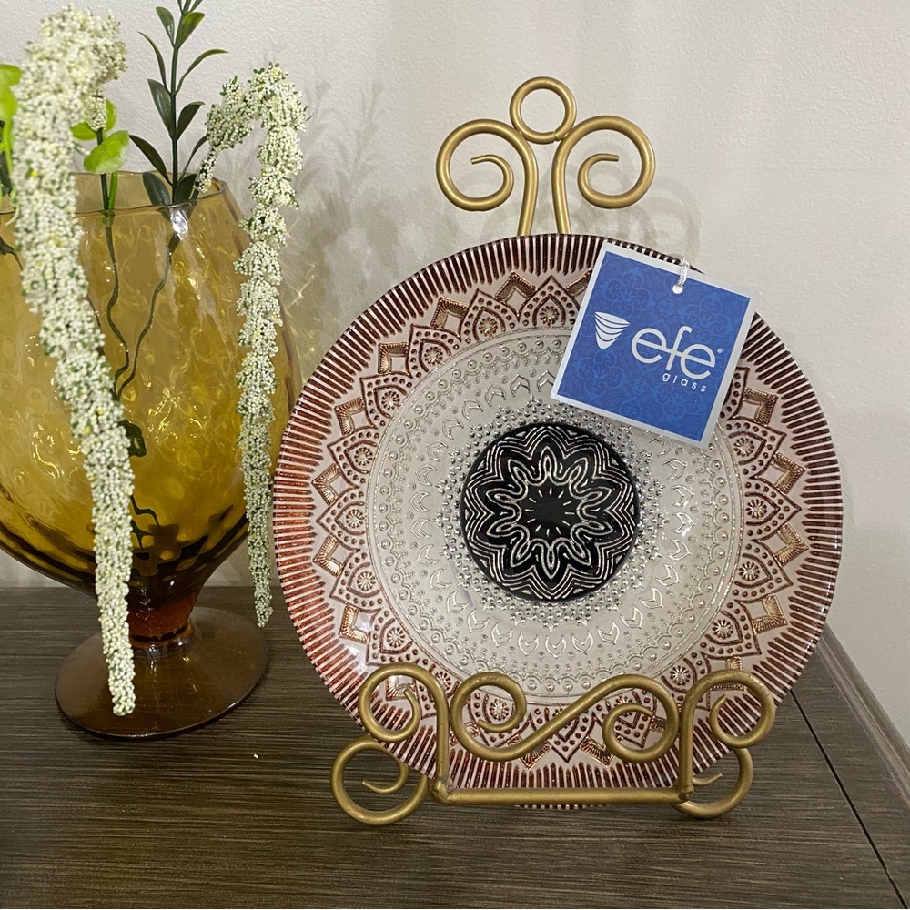 Efe Handmade Decorative Glass Turkish Accent Bowl